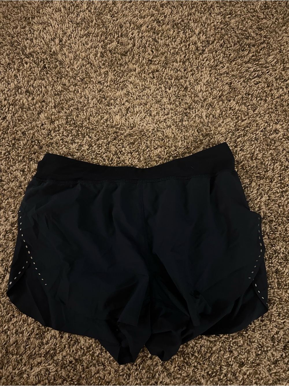 lululemon athletica Black Athletic Shorts with Reflective Dots